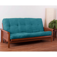 Blazing Needles Vitality 7" Microsuede Futon Mattress, Full, Aqua Blue