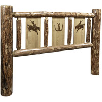 Montana Glacier Country Full Headboard in Stained and Lacquered MWGCFHBLZBRONC