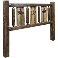 Montana California King Headboard with Stained and Lacquered MWHCCAKHBSLLZBRONC
