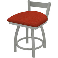821 Catalina 18" Low Back Swivel Vanity Stool with Anodized Nickel Finish and Graph Poppy Seat