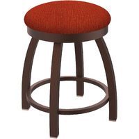 802 Misha 18" Swivel Vanity Stool with Bronze Finish and Graph Poppy Seat