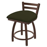 411 Jackie 18" Low Back Swivel Vanity Stool with Bronze Finish and Canter Pine Seat