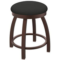802 Misha 18" Swivel Vanity Stool with Bronze Finish and Canter Iron Seat
