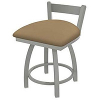 821 Catalina 18" Low Back Swivel Vanity Stool with Anodized Nickel Finish and Canter Sand Seat