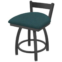 821 Catalina 18" Low Back Swivel Vanity Stool with Pewter Finish and Graph Tidal Seat