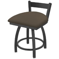 821 Catalina 18" Low Back Swivel Vanity Stool with Pewter Finish and Canter Earth Seat