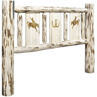 Montana Woodworks Bronc Design Laser Engraved Headboard in Ready Finish (Queen: 66 in. W x 6 in. D x 47 in. H (lbs.))