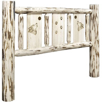 Montana Woodworks Wolf Design Laser Engraved Headboard in Ready Finish (Queen: 60 in. W x 6 in. D x 47 in. H (lbs.))