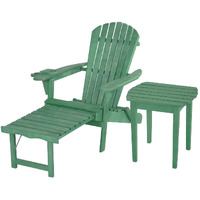 WUnlimited SW2005GS-CL1ET1 Adirondack Bistro Set, Sea Green