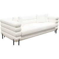 Vox Sofa with Black Metal Legs in White