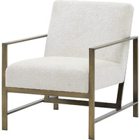 npd furniture and more Francis Fabric Arm Accent Chair, Cream