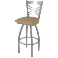 OD820 Catalina Stainless Steel 36" Swivel Outdoor Bar Stool with Breeze Champagne Seat
