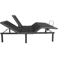 Bridgevine Home Split Flex Head Adjustable Bed Base Frame, Individual Head Incline on Either Side, Wireless Remote and Voice-Activated Controls, Queen Size