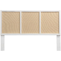 Comfort Pointe Bayport Cane and White Wood King Size Headboard