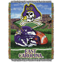 Northwest NCAA East Carolina Pirates Unisex-Adult Woven Tapestry Throw Blanket, 48" x 60", Home Field Advantage