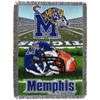 Northwest NCAA Memphis Tigers Unisex-Adult Woven Tapestry Throw Blanket, 48" x 60", Home Field Advantage