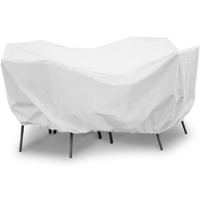 KoverRoos Weathermax 11262 80-Inch Round Table High Back Dining Set Cover, 114-Inch Diameter by 36-Inch Height, White