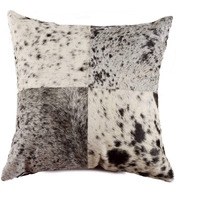 HomeRoots Decor 18-inch x 18-inch x 5-inch Brilliant White Torino Kobe Cowhide - Pillow