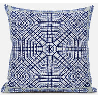 Amrita Sen Geostar Wreath Palace Suede Blown and Closed Pillow in Light Blue Indigo Purple