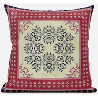 Amrita Sen Window Wreath Palace Suede Blown and Closed Pillow in Muted Pink Grey