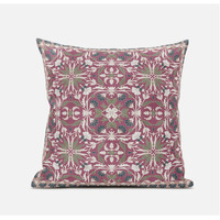 Amrita Sen Jahan Paisley Suede Blown and Closed Pillow in Purple Blue