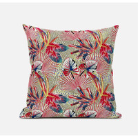 Amrita Sen Plant Illusion Suede Blown and Closed Pillow in Black Blue