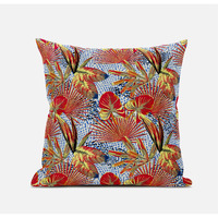 Amrita Sen Plant Illusion Suede Blown and Closed Pillow in Gold Black Purple
