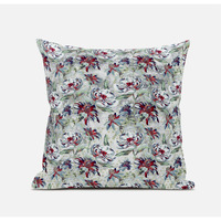 Amrita Sen Designs Roses Sprayed Stars Throw Fabric Pillow in Light Blue Pink Green 16x16