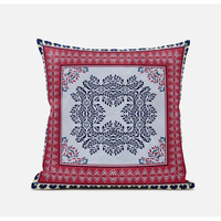 Amrita Sen Window Wreath Palace Suede Blown and Closed Pillow in Muted Magenta Gold
