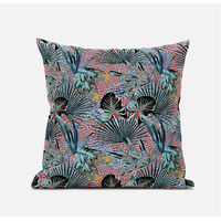 Amrita Sen Plant Illusion Suede Blown and Closed Pillow in Gold Cream