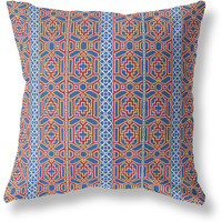 Amrita Sen Loyalty and Love Broadcloth Indoor Outdoor Pillow, Zippered, BlueRed