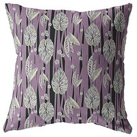 Amrita Sen Tropics Falling Double Sided Suede Pillow, Zippered, Pink and White