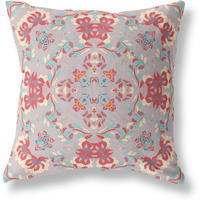 Amrita Sen Earth and Heaven Suede Blown and Closed Pillow w/Insert in Purple and Red