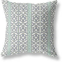 Amrita Sen Loyalty and Love Suede Zippered Pillow w Insert in White and Gray