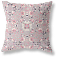 Amrita Sen Love and Liberty Suede Blown and Closed Pillow w/Insert in Muted Pink