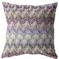 Amrita Sen Hatches Broadcloth Indoor Outdoor Blown and Closed Pillow Muted Magenta