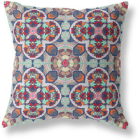 Amrita Sen Clover Leaf Floral Broadcloth Indoor Outdoor Zippered Pillow Muted Green Orange