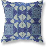 Amrita Sen Cosmic Circle Sprays Suede Blown and Closed Pillow Dark Muted Blue
