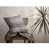 Amrita Sen Hatches Broadcloth Indoor Outdoor Blown and Closed Pillow Muted Purple