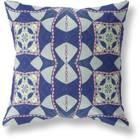 Amrita Sen Cosmic Circle Sprays Broadcloth Indoor Outdoor Zippered Pillow Indigo Pink