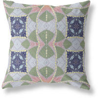 Amrita Sen Cosmic Circle Sprays Suede Blown and Closed Pillow Green Pink Indigo