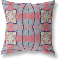 Amrita Sen Cosmic Circle Sprays Suede Blown and Closed Pillow Muted Red Yellow