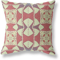Amrita Sen Cosmic Circle Sprays Suede Blown and Closed Pillow Muted Magenta Yellow