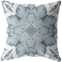 Amrita Sen Space Forest Broadcloth Indoor Outdoor Zippered Pillow Blue