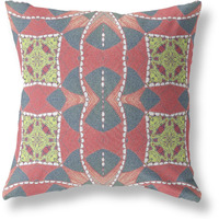 Amrita Sen Cosmic Circle Sprays Broadcloth Indoor Outdoor Zippered Pillow Red Yellow Gray