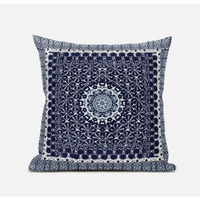 Amrita Sen Holy Tie Die Flower Throw Pillow with Removable Cover in Sea Green Red 18x18