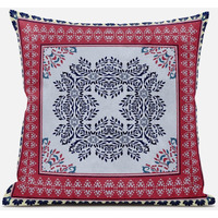Amrita Sen Window Wreath Palace Throw Pillow with Removable Cover in Muted Magenta Gold 20x20