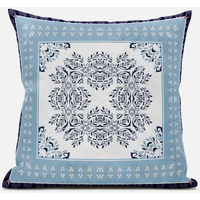 Amrita Sen Window Wreath Palace Throw Pillow with Removable Cover in Cream Hot Pink 20x20
