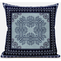Amrita Sen Window Wreath Palace Throw Pillow with Removable Cover in White Green Red 16x16