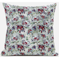 Amrita Sen Roses Sprayed Stars Throw Pillow with Removable Cover in Light Blue Pink 16x16